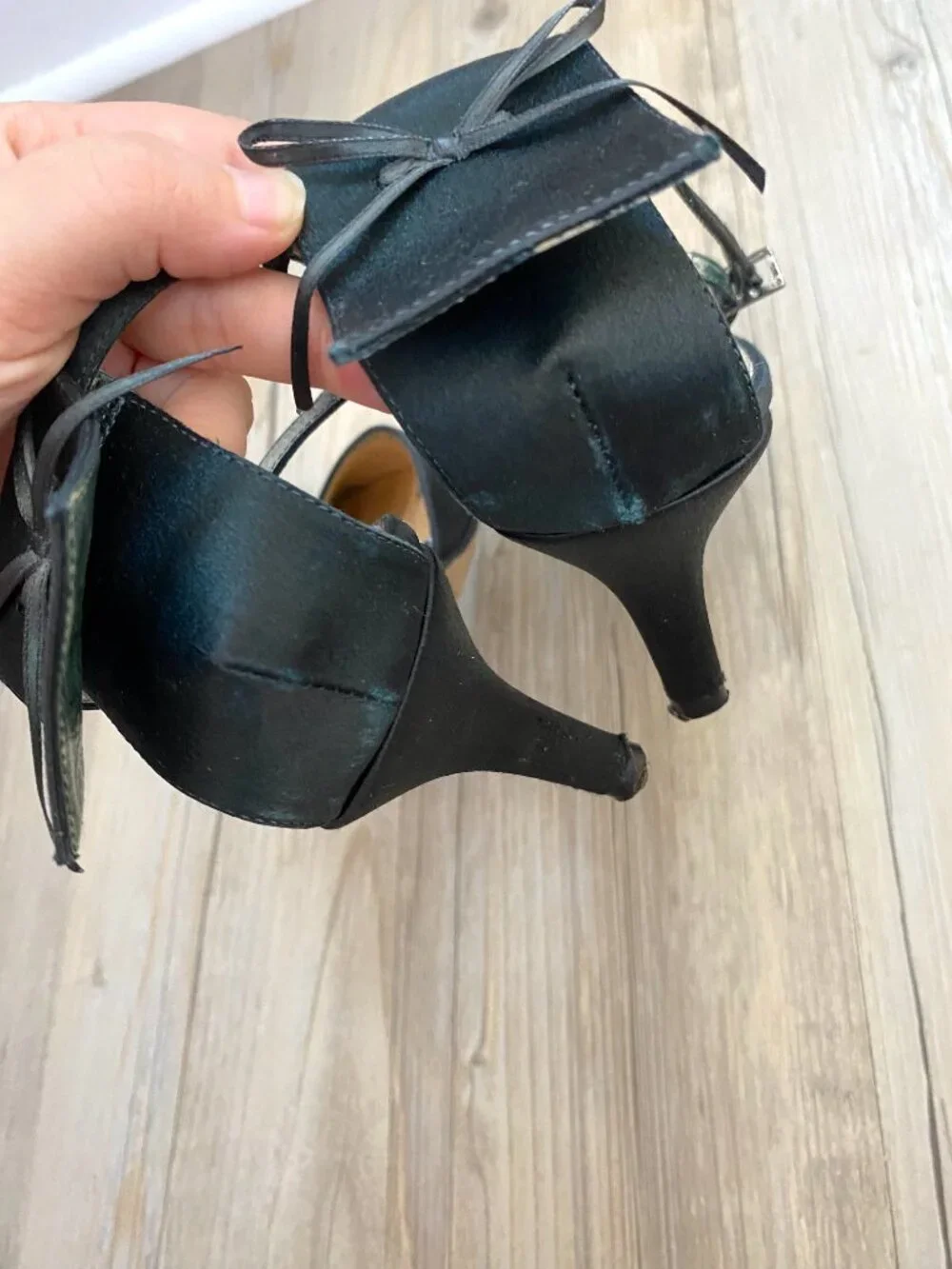 Kate Spade Black Pointed Toe Bow Detail Kitten Heels Size 10